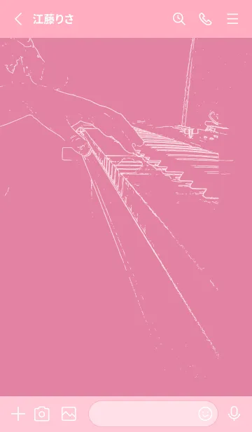 [LINE着せ替え] ピアノ演奏  ディープオーキッドピンクの画像2