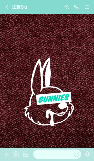 [LINE着せ替え] カラー デニム バニー 6の画像2