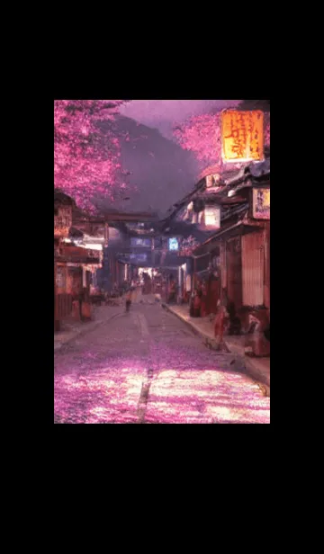 [LINE着せ替え] 和の夜桜#DO013。の画像1