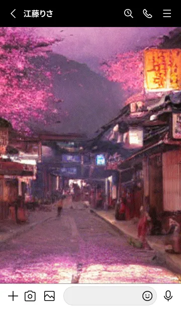 [LINE着せ替え] 和の夜桜#DO013。の画像2