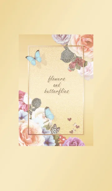 [LINE着せ替え] フラワー♥Gold 01_1の画像1