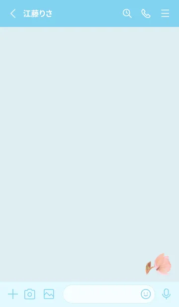 [LINE着せ替え] 青 : 優しさのクリスマスローズの画像2