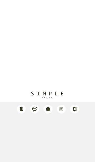 [LINE着せ替え] SIMPLE ICON-WHITE 17の画像1