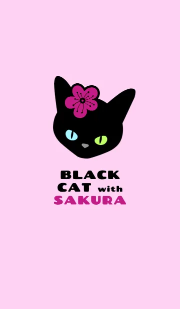 [LINE着せ替え] クロネコとサクラ 19の画像1