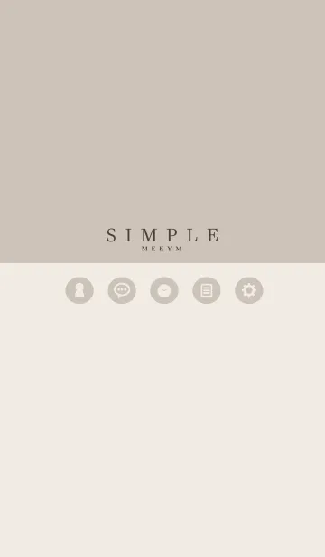 SIMPLE ICON BROWN - MEKYM 2の着せ替えメイン画像