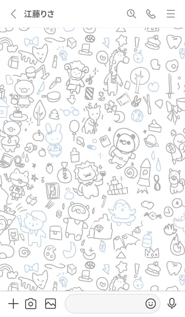 [LINE着せ替え] ちいさいらくがきの画像2