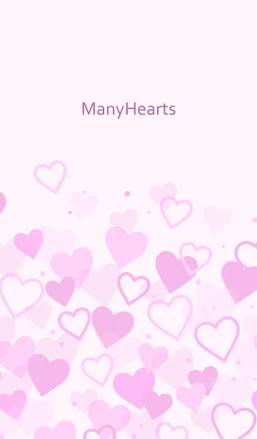 [LINE着せ替え] Many Hearts-PURPLE 21の画像1