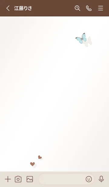 [LINE着せ替え] フラワー♥brown03_1の画像2