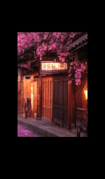 [LINE着せ替え] 和の夜桜#DO028。の画像1