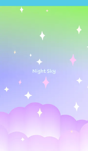 [LINE着せ替え] キラキラ夜空の着せかえ 青色の画像1