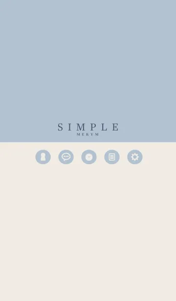 [LINE着せ替え] SIMPLE ICON BLUE - MEKYM 5の画像1