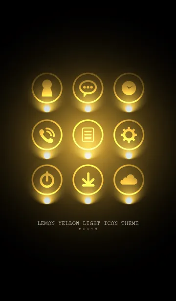 [LINE着せ替え] LEMON YELLOW LIGHT ICON THEME 2の画像1