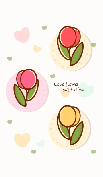 [LINE着せ替え] Sweet tulips garden 9の画像1