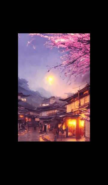 [LINE着せ替え] 和の夜桜#DO015。の画像1