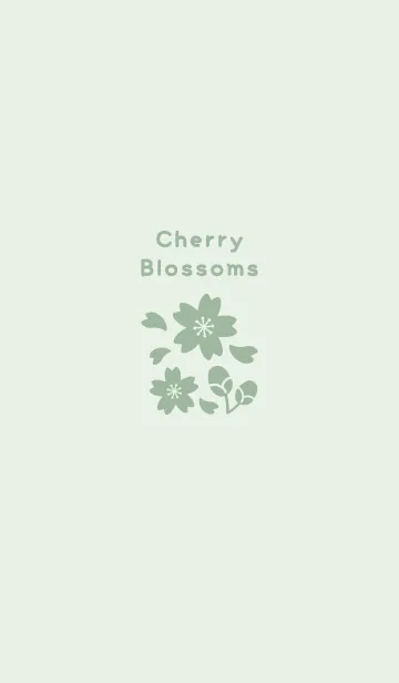 [LINE着せ替え] 桜19<グリーン>の画像1