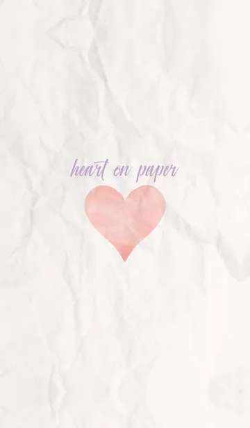 [LINE着せ替え] simple watercolor heart on paper 32の画像1