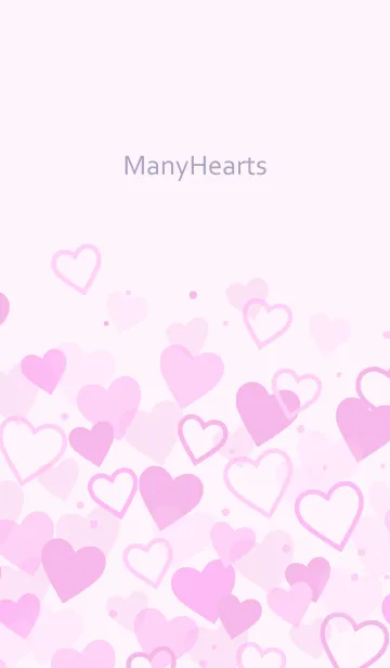 [LINE着せ替え] Many Hearts-PURPLE 22の画像1