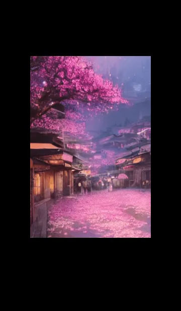 [LINE着せ替え] 和の夜桜#DP122。の画像1