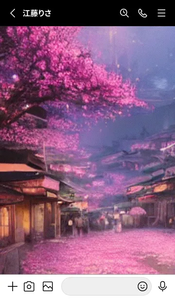 [LINE着せ替え] 和の夜桜#DP122。の画像2