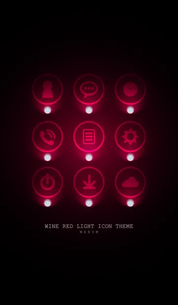 [LINE着せ替え] WINE RED LIGHT ICON THEME 2の画像1