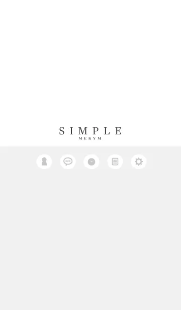 [LINE着せ替え] SIMPLE ICON WHITE - MEKYM 5の画像1