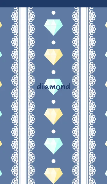 [LINE着せ替え] race and diamond on dark blue for Japanの画像1