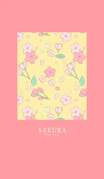 [LINE着せ替え] SAKURA flower shower pinkの画像1