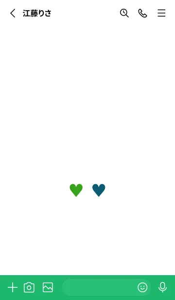 [LINE着せ替え] 2 カラー ミニ ハート 250の画像2