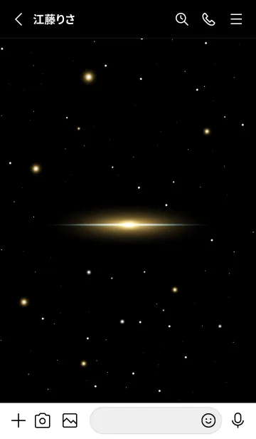 [LINE着せ替え] Starry Sky -HONEY YELLOW STAR-の画像2