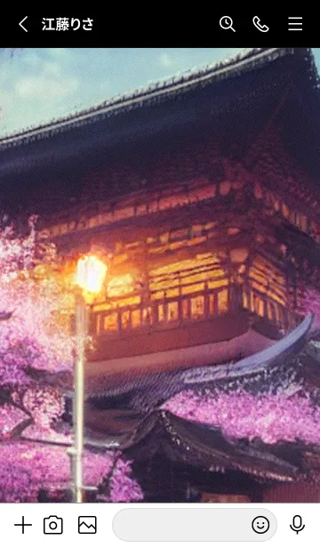 [LINE着せ替え] 和の夜桜#DP18。の画像2