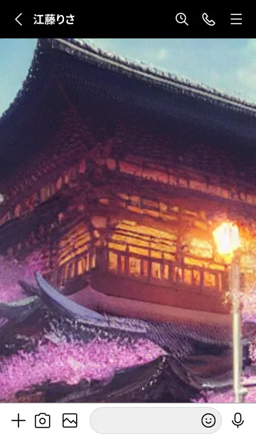 [LINE着せ替え] 和の夜桜#DP17。の画像2