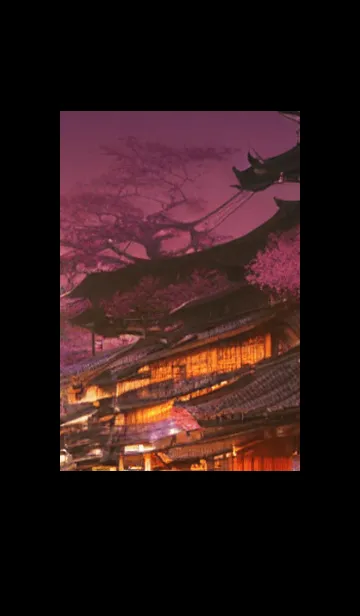 [LINE着せ替え] 和の夜桜#DP16。の画像1