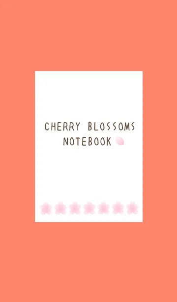 [LINE着せ替え] サクラ咲くノート/アプリコットカラーの画像1