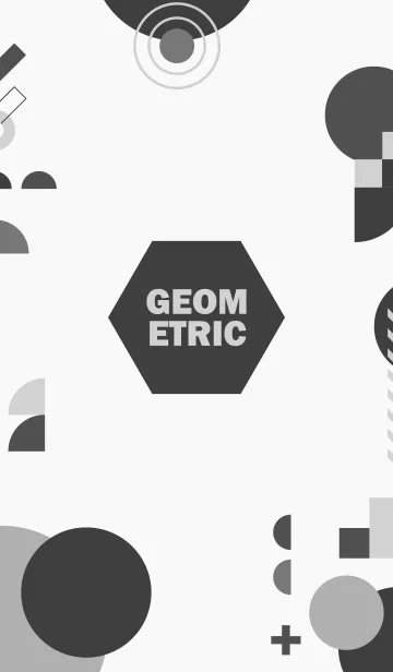 [LINE着せ替え] Flat Geometric Grayの画像1
