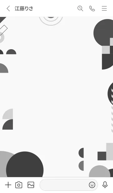 [LINE着せ替え] Flat Geometric Grayの画像2