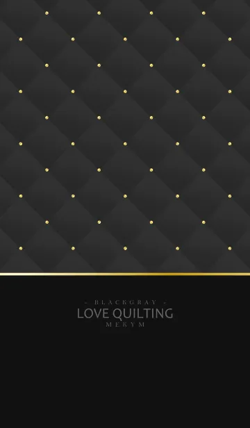 [LINE着せ替え] LOVE QUILTING BLACK GRAY 6の画像1