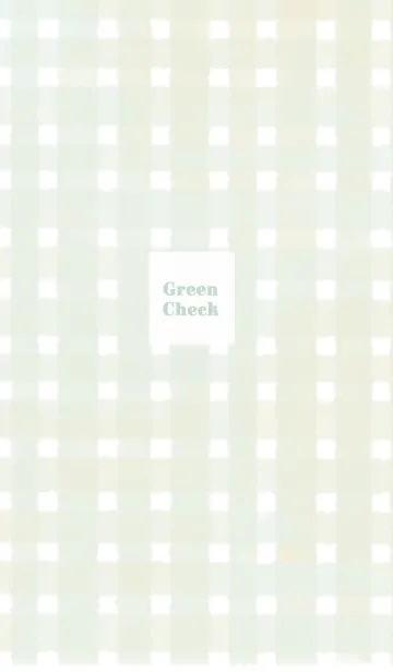 [LINE着せ替え] 水彩チェック・グリーンの画像1