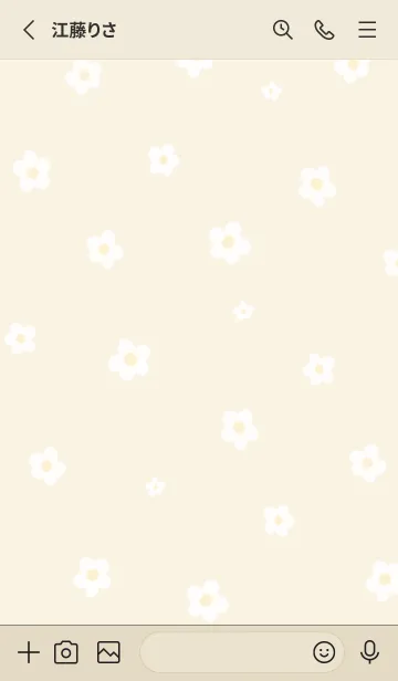 [LINE着せ替え] Floret Pattern - 02-03 Beige Red Ver.iの画像2