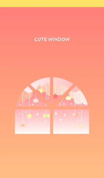 [LINE着せ替え] かわいい窓の着せかえ 黄色の画像1