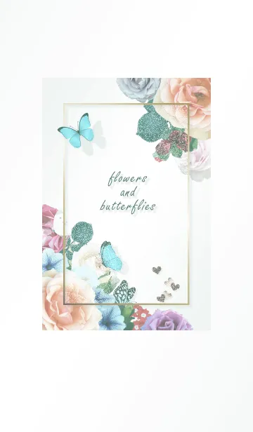 [LINE着せ替え] フラワー♥bluegreen05_1の画像1