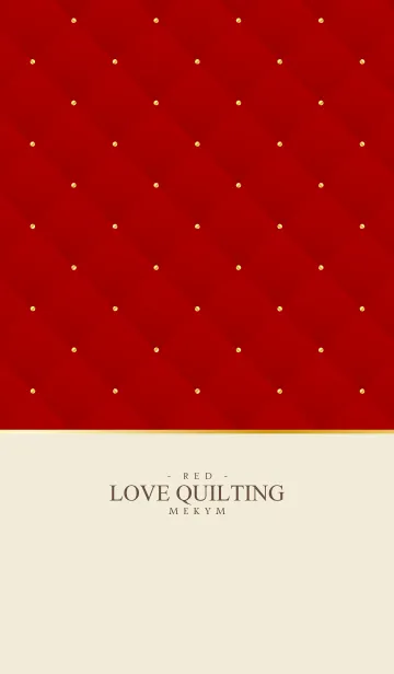 [LINE着せ替え] LOVE QUILTING RED 34の画像1