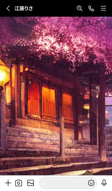 [LINE着せ替え] 和の夜桜#DP126。の画像2