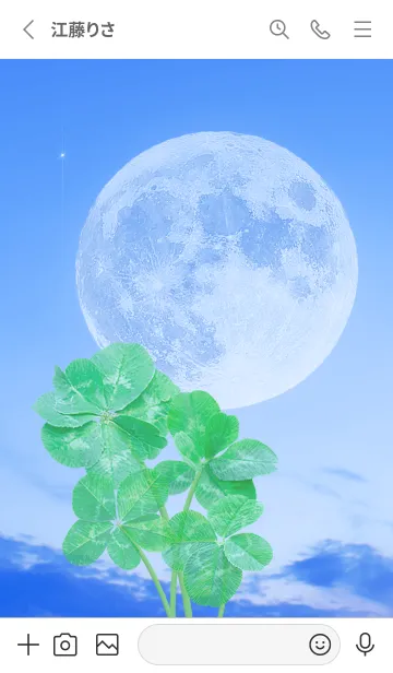 [LINE着せ替え] Real Lucky Clovers Full Moon #1-1の画像2