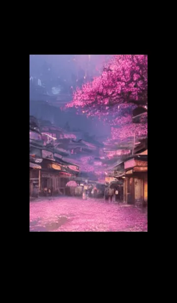 [LINE着せ替え] 和の夜桜#DP124。の画像1