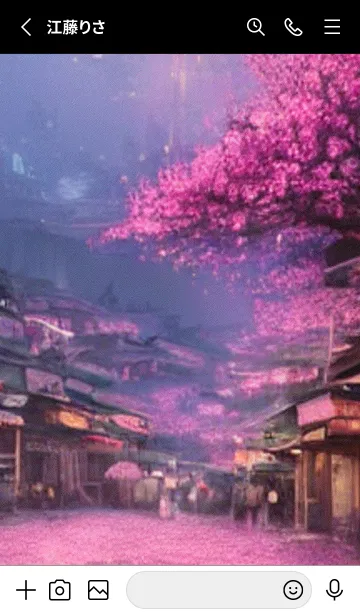 [LINE着せ替え] 和の夜桜#DP124。の画像2