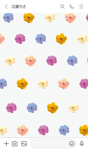 [LINE着せ替え] グレー : Spring Flowerの画像2