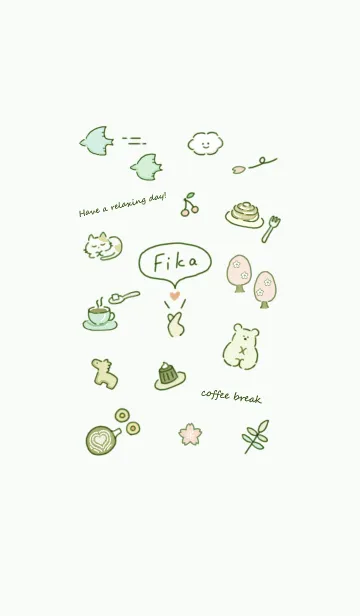 [LINE着せ替え] 「Fika」桜✿pistachiogreen07_1の画像1