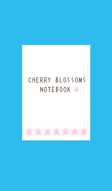 [LINE着せ替え] サクラ咲くノート/ブルー/グリーンの画像1