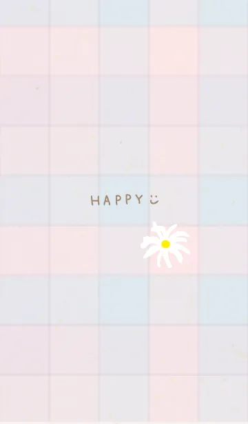 [LINE着せ替え] チェック柄 マーガレット24の画像1