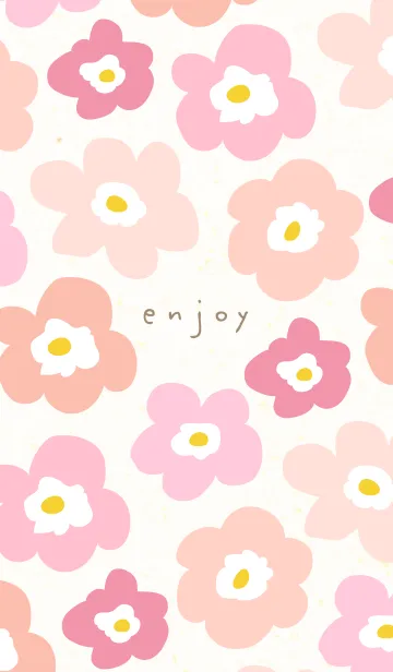 [LINE着せ替え] かわいい 北欧風 お花 ランダム17の画像1